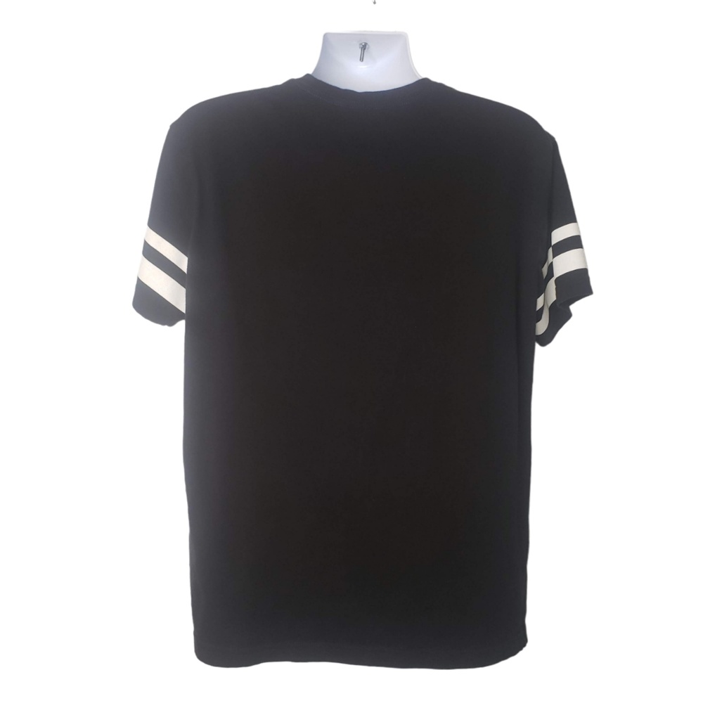 GUESS Winged Phoenix Football Striped Short Sleeve T Shirt Large No Tags - Picture 2 of 5